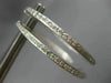ESTATE .80CT DIAMOND 14KT WHITE GOLD 3D CLASSIC HOOP INSIDE OUT EARRINGS #19467