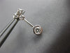 ANTIQUE .64CT DIAMOND 18KT WHITE GOLD CLASSIC SOLITAIRE HANGING EARRINGS #11366
