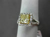 ESTATE 1.76CT GIA FANCY YELLOW DIAMOND 18K TWO TONE GOLD CLASSIC ENGAGEMENT RING