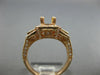 ESTATE WIDE .68CT DIAMOND 14KT ROSE GOLD SQUARE HALO SEMI MOUNT ENGAGEMENT RING