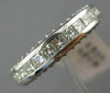 ESTATE .99CT ROUND & PRINCESS DIAMOND 14K WHITE GOLD 3D WEDDING ANNIVERSARY RING