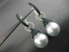 LARGE 1.57CT DIAMOND AAA SAPPHIRE & SOUTH SEA PEARL 18KT WHITE GOLD 3D EARRINGS