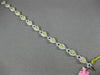 ESTATE GIA 7.11CT WHITE & FANCY YELLOW DIAMOND 18K TWO TONE GOLD TENNIS BRACELET
