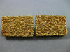 ESTATE EXTRA LARGE 18K YELLOW GOLD RECTANGULAR NUGGET HANDCRAFTED MENS CUFFLINKS
