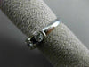 ESTATE .85CT DIAMOND & SAPPHIRE 14KT WHITE GOLD 3D SEMI BEZEL ANNIVERSARY RING