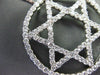 ESTATE EXTRA LARGE 2.68CT DIAMOND 14KT WHITE GOLD STAR OF DAVID PENDANT #ELV15