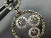 ESTATE LARGE 1.66CT DIAMOND 14K TWO TONE GOLD ETOILE CIRCULAR HANGING EARRINGS