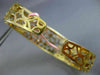 ESTATE WIDE .65CT DIAMOND 14K YELLOW GOLD 3D FILIGREE GRADUATING BANGLE BRACELET