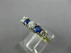 ESTATE 1.15CT DIAMOND SAPPHIRE 14KT 2 TONE GOLD WEDDING ANNIVERSARY RING #25467