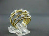 ESTATE LARGE 1.49CT DIAMOND 14KT YELLOW GOLD ETOILE LARGE FUN RING ONE OF A KIND