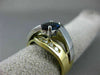 ESTATE WIDE 2CT DIAMOND & AAA SAPPHIRE 14KT 2 TONE GOLD INFINITY ENGAGEMENT RING
