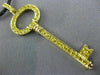 ESTATE LARGE 1.01CT FANCY YELLOW DIAMOND 18KT YELLOW GOLD KEY TO HEART PENDANT