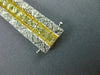 ESTATE WIDE 8.3CT WHITE & FANCY YELLOW DIAMOND 18K TWO TONE GOLD TENNIS BRACELET