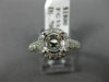 WIDE .80CT DIAMOND 14K WHITE GOLD 3D SQUARE PAVE SEMI MOUNT ENGAGEMENT RING 1561