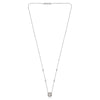 ESTATE .41CT DIAMOND 14KT WHITE & ROSE GOLD 3D SQUARE HALO BY THE YARD NECKLACE