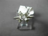 ANTIQUE .16CT DIAMOND 14KT WHITE GOLD 3D FLOWER SEMI MOUNT ENGAGEMENT RING 14766