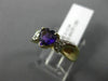 ESTATE .69CT DIAMOND & AAA HEART SHAPE AMETHYST 14K 2 TONE GOLD 3D PROMISE RING