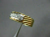 ESTATE LARGE & WIDE .50CT DIAMOND 14KT Y&W GOLD ANNIVERSARY / WEDDING RING #999