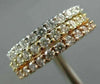 ESTATE WIDE 2.7CT DIAMOND 14K TRI COLOR GOLD ETERNITY STACKABLE ANNIVERSARY RING