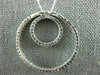 ESTATE 1.45CT DIAMOND 14K WHITE GOLD 3D DOUBLE CIRCLE OF LIFE LOVE PENDANT #1081