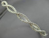ESTATE WIDE 1.02CT DIAMOND 14K WHITE GOLD INFINITY SEMI ETERNITY BANGLE BRACELET