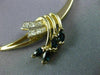 ANTIQUE 1.20CT DIAMOND & AAA SAPPHIRE 14K YELLOW GOLD 3D MARQUISE NECKLACE #2690
