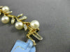 ESTATE WIDE & LONG .25CT DIAMOND & AAA SOUTH SEA PEARL 14KT YELLOW GOLD BRACELET