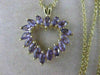 ESTATE 1.92CTW AMETHYST OPEN HEART 14KT YELLOW GOLD PENDANT + 16" CHAIN #11475