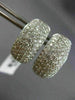 ESTATE LARGE & WIDE 2.59CT DIAMOND 18KT WHITE GOLD 3D MULTI ROW HUGGIE EARRINGS