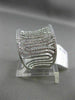 ESTATE WIDE 1.36CT DIAMOND 14KT WHITE GOLD MULTI WAVE CONCAVE FILIGREE FUN RING