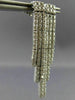 ESTATE WIDE & LONG 1.80CT DIAMOND 14KT WHITE GOLD 3D TRIPLE BAR EARRINGS #18425