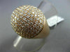 ESTATE EXTRA LARGE 4.16CT DIAMOND 18KT ROSE GOLD 3D PAVE CIRCULAR DOME FUN RING