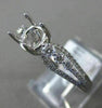 ESTATE .41CT DIAMOND 18KT WHITE GOLD 3D SEMI ETERNITY SEMI MOUNT ENGAGEMENT RING