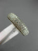 ESTATE WIDE 1.02CT DIAMOND 14KT WHITE GOLD 3D MULTI ROW HEART ANNIVERSARY RING