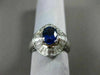 ESTATE WIDE 2.82CT DIAMOND & KASHMIR SAPPHIRE 18KT WHITE GOLD 3D ENGAGEMENT RING