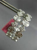ESTATE EXTRA LARGE 3.38CT DIAMOND 18KT WHITE GOLD HOOP HUGGIE HANGING EARRINGS