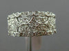 ESTATE WIDE .33CT DIAMOND 14KT WHITE GOLD 3D FILIGREE MILGRAIN ANNIVERSARY RING