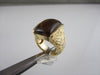 ESTATE WIDE 20.1CT SMOKEY TOPAZ DIAMOND 14K Y GOLD RING