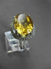 ESTATE MASSIVE 11.97CT DIAMOND & EXTRA FACET YELLOW TOPAZ 14K WHITE GOLD 3D RING