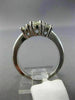 ESTATE 1.12CT DIAMOND 14K WHITE GOLD 3 STONE PAST PRESENT FUTURE ENGAGEMENT RING