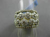 ESTATE LARGE 2.12CTW FANCY YELLOW & WHITE DIAMOND 18KT YELLOW GOLD FLOWER RING