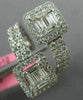 ESTATE LARGE 1.20CT DIAMOND 18KT WHITE GOLD 3D CLUSTER CRISS CROSS LOVE RING