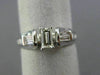 ESTATE .71CT BAGUETTE DIAMOND 14KT WHITE GOLD 3D CLASSIC 3 STONE ENGAGEMENT RING