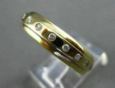 ESTATE .40CT DIAMOND ETOILE ETERNITY FLOATING 14KT YELLOW GOLD RING 6mm  #10804