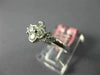ESTATE .60CT DIAMOND 18KT WHITE GOLD 3D ROUND FOUR LEAF CLOVER FLOWER LOVE RING