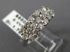 ESTATE LARGE 1.76CT DIAMOND 14K WHITE GOLD THREE FLOWER ANNIVERSARY RING #21177