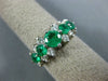 ESTATE 2.08CT DIAMOND & AAA EMERALD 14K WHITE GOLD PYRAMID ANNIVERSARY RING #828