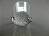 ESTATE WIDE .56CT ROUND DIAMOND 18K WHITE GOLD 3D OVAL WAVE PAVE FUN RING FG VVS