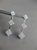 ESTATE LARGE 1.0CT DIAMOND 14KT WHITE GOLD JOURNEY HANGING EARRINGS #17150