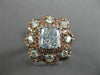 ESTATE EXTRA LARGE 3.92CT MULTI COLOR DIAMOND 18KT WHITE & ROSE ENGAGEMENT RING